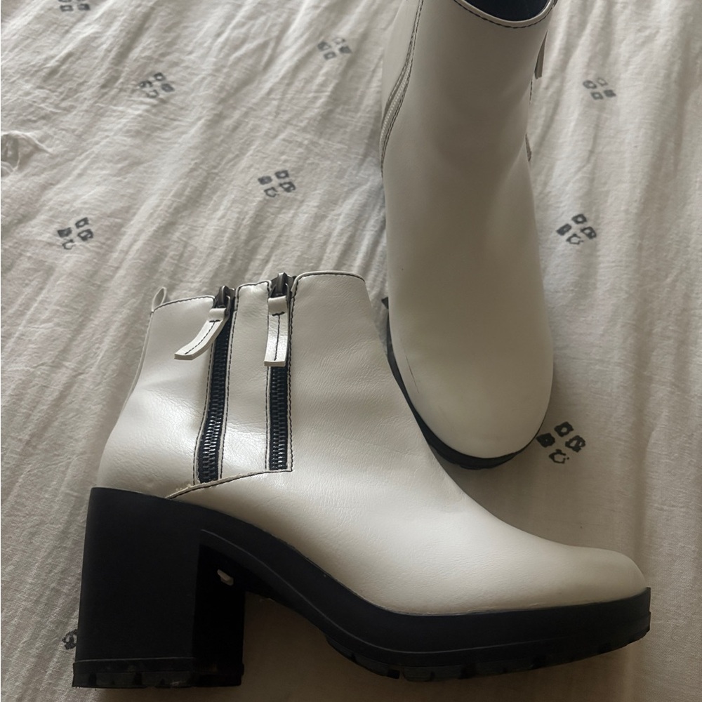 White Ankle Booties